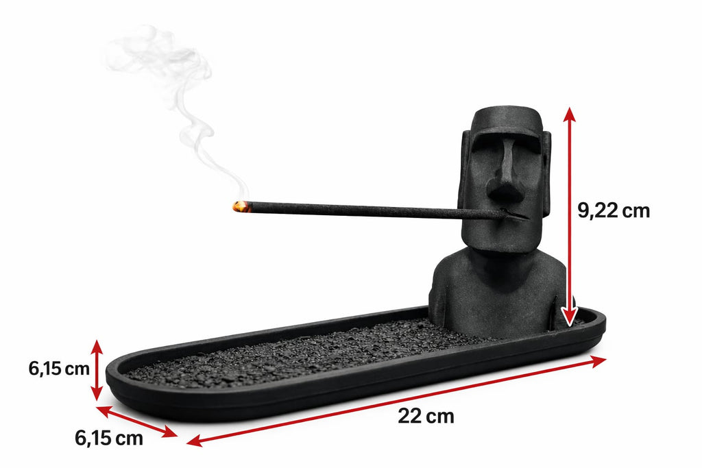 Moai Heykeli Tasarımlı Dekoratif Tütsülük – Modern & Zen