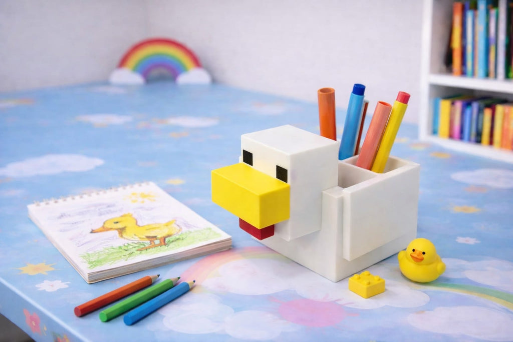 Piksel Tavuk Kalemlik - 3D Baskı Masaüstü Düzenleyici