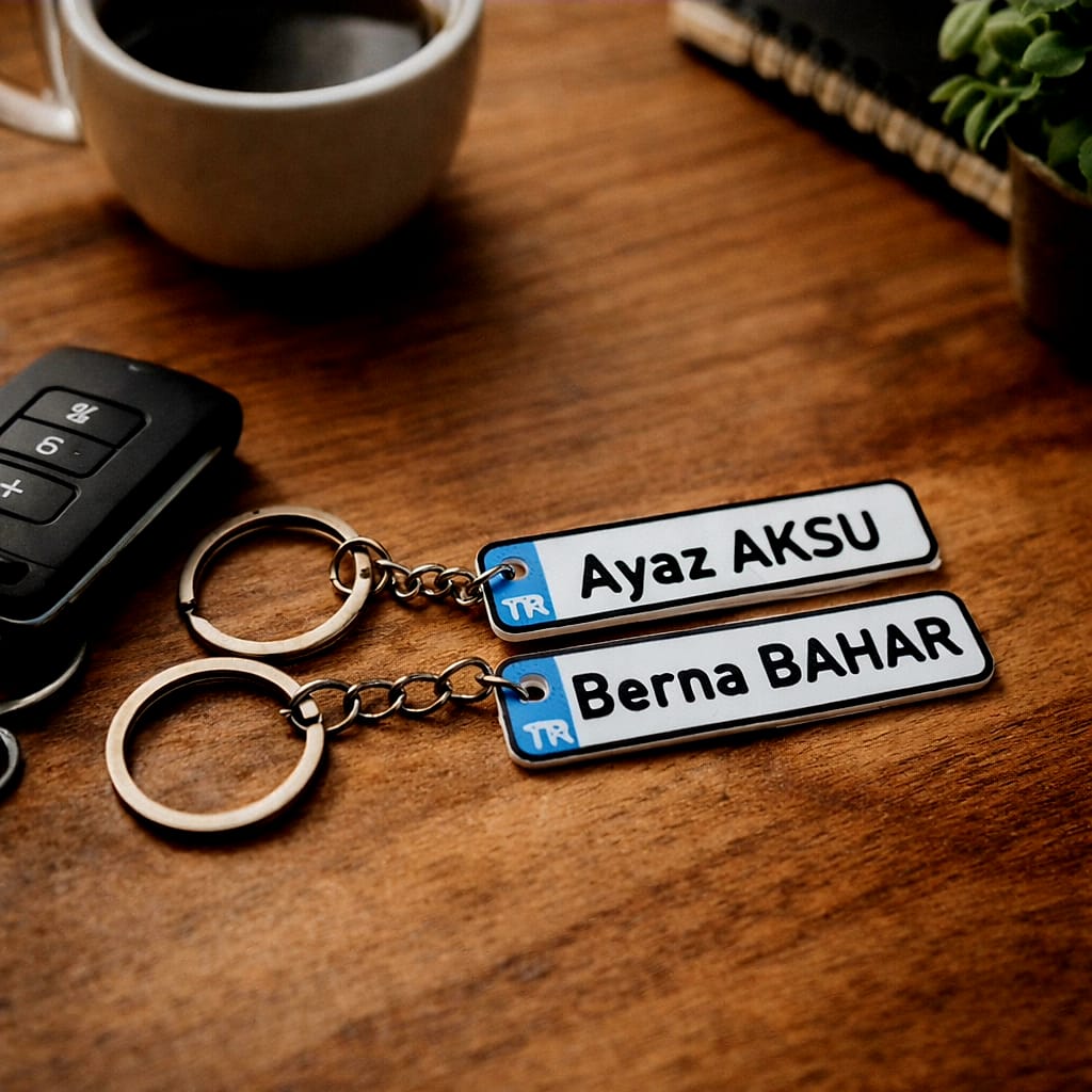 Aracınızın Plakası veya İsminiz Cebinizde! Kişiselleştirilebilir Anahtarlık