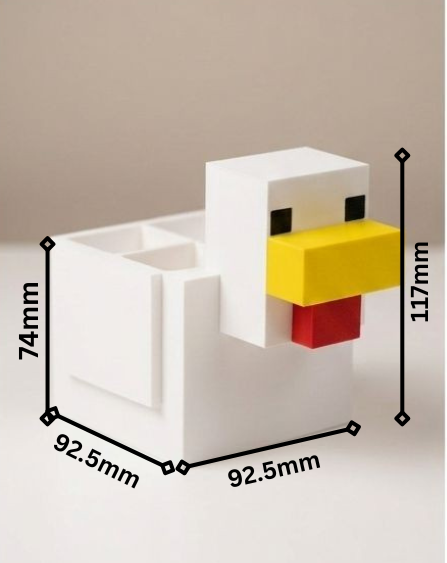 Piksel Tavuk Kalemlik - 3D Baskı Masaüstü Düzenleyici
